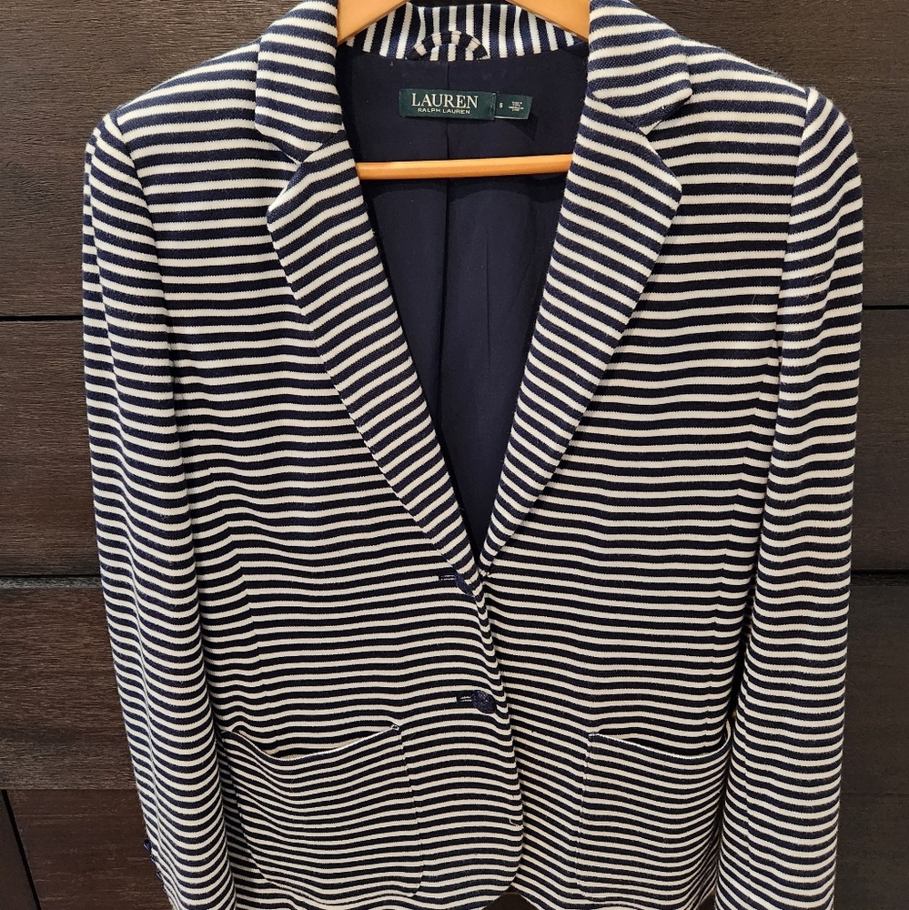 Navy Striped Women's Blazer